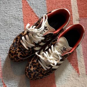 Adidas Leopard Pattern Sneakers with White Accents